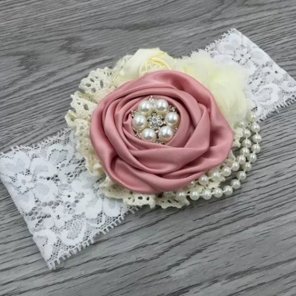 Princesse Fleurie Bandeau Bébé Grosse Fleur Shop