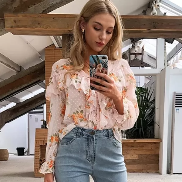 Princesse Fleurie Blouse à Fleurs Fluide Clearance