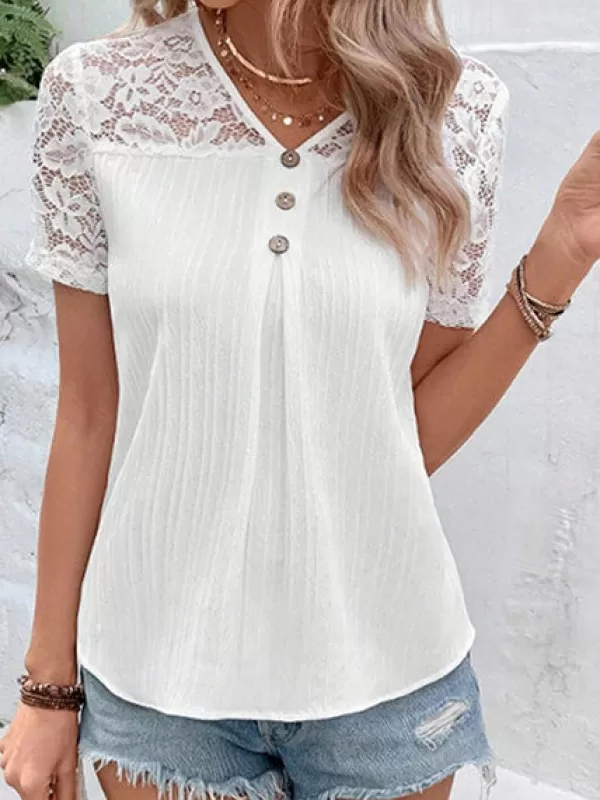 Princesse Fleurie Blouse Blanche Fleurie Fashion