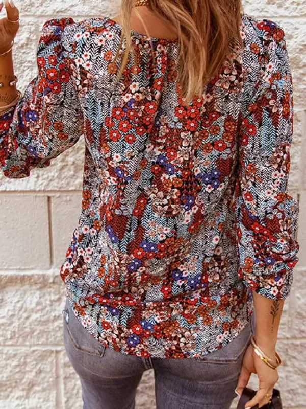 Princesse Fleurie Blouse Fleurie avec Noeud Clearance