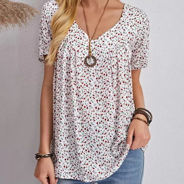 Princesse Fleurie Blouse Fleurie Col V Shop