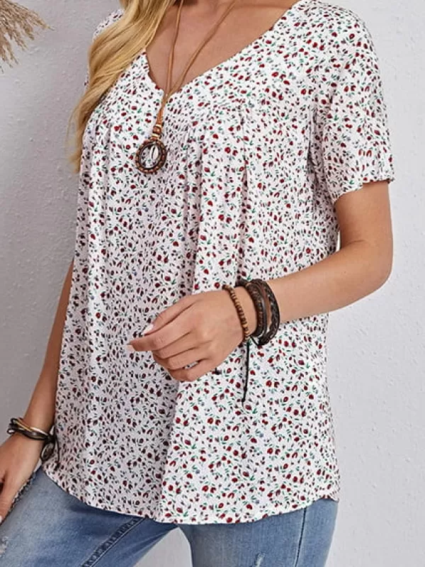 Princesse Fleurie Blouse Fleurie Col V Shop