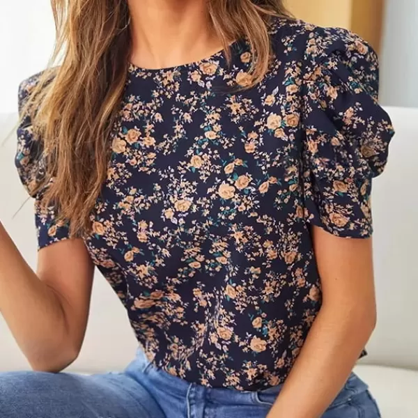 Princesse Fleurie Blouse Fleurie Élégante New