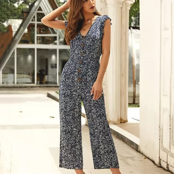 Princesse Fleurie Combinaison Bleu Marine Fleurie Online