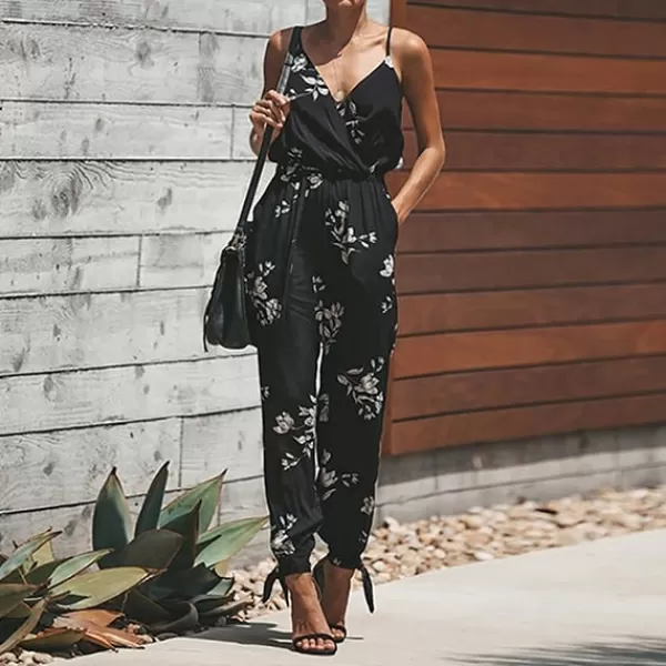 Princesse Fleurie Combinaison Noire Fleurie Fashion
