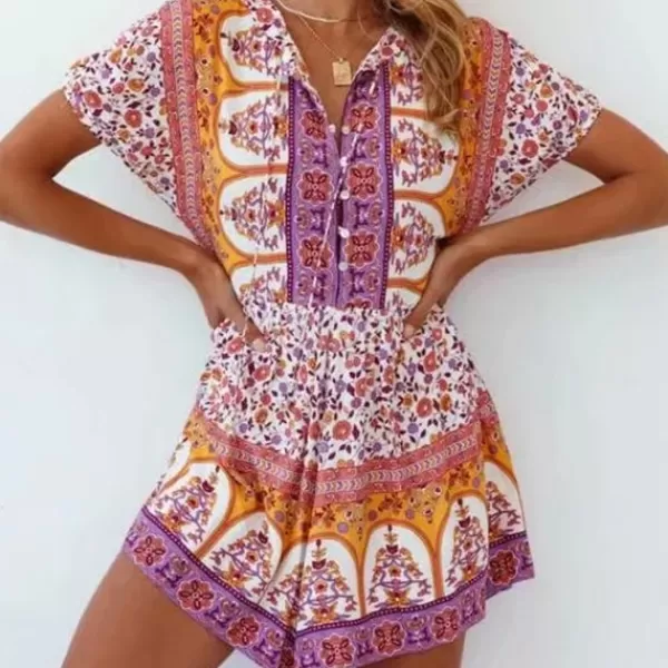 Princesse Fleurie Combishort Fleuri Hippie Best Sale