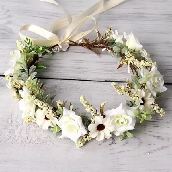 Princesse Fleurie Couronne de Fleurs Mariage Bohème Discount