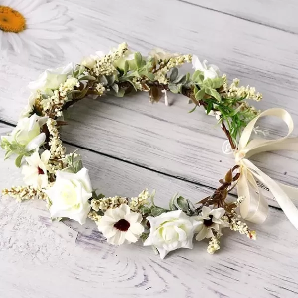 Princesse Fleurie Couronne de Fleurs Mariage Bohème Discount