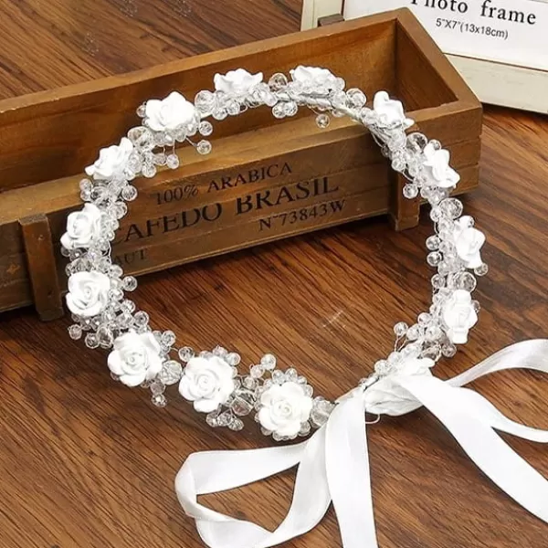 Princesse Fleurie Couronne de Fleurs Mariée Discount