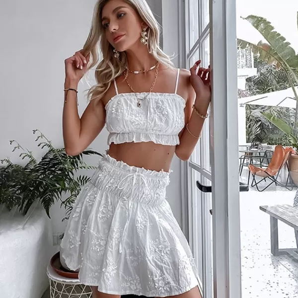 Princesse Fleurie Ensemble Jupe Fleurie Courte Hot