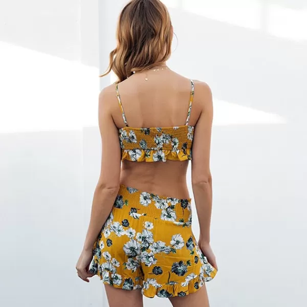Princesse Fleurie Ensemble Top et Short Fleuri Best