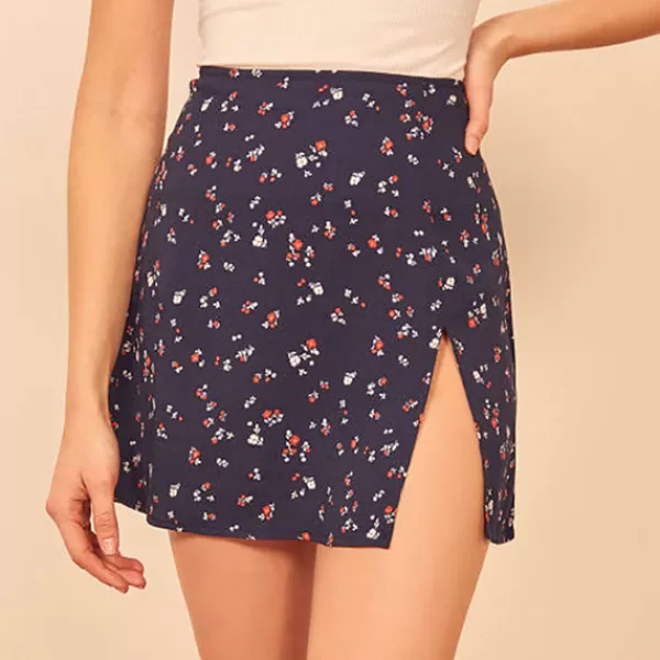 Princesse Fleurie Jupe Droite Courte Fleurie Flash Sale