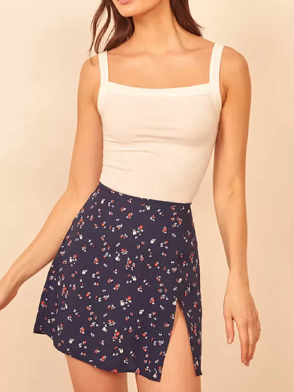 Princesse Fleurie Jupe Droite Courte Fleurie Flash Sale