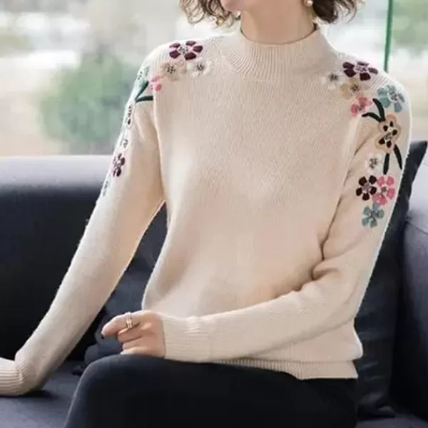 Princesse Fleurie Pull Motif Fleuri Femme Outlet