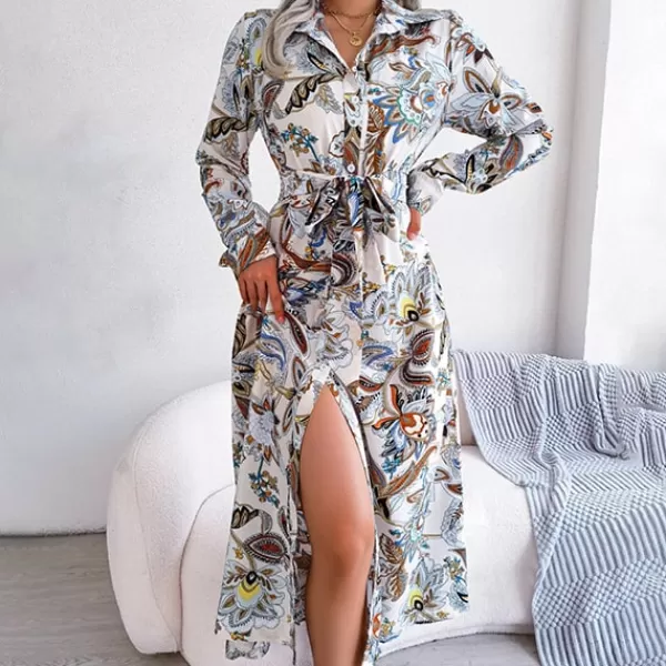 Princesse Fleurie Robe Chemise Fleurie Longue Clearance