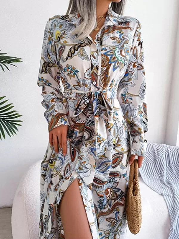 Princesse Fleurie Robe Chemise Fleurie Longue Clearance