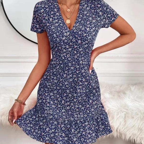 Princesse Fleurie Robe de Cocktail Fleurie Courte Cheap