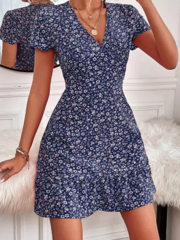 Princesse Fleurie Robe de Cocktail Fleurie Courte Cheap