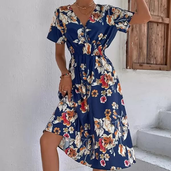 Princesse Fleurie Robe d'Été Fleurie Mi Longue Shop