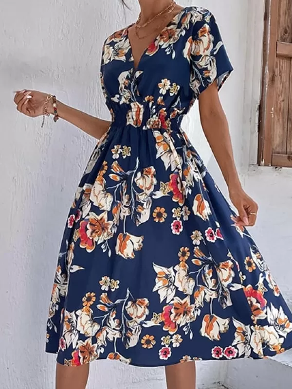 Princesse Fleurie Robe d'Été Fleurie Mi Longue Shop