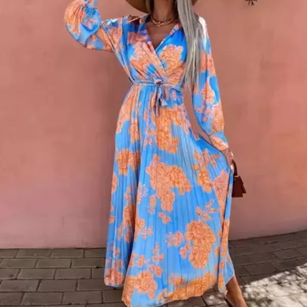 Princesse Fleurie Robe Fleurie Bleu Ciel Flash Sale