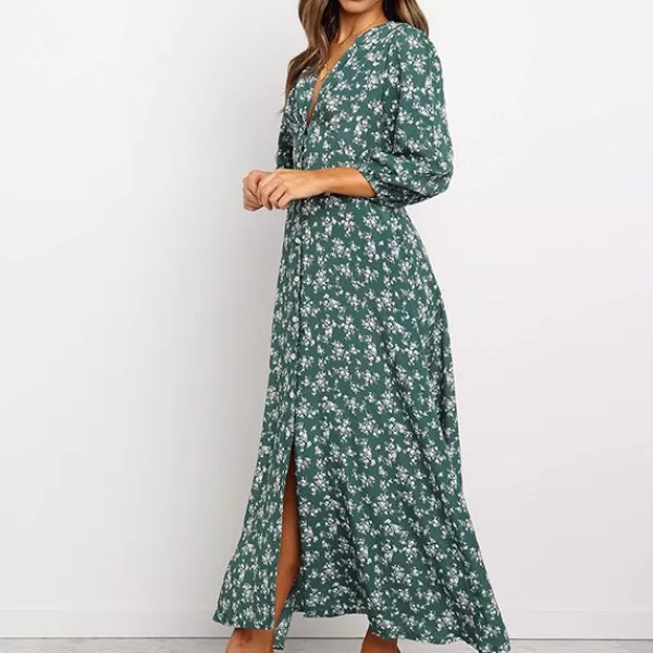 Princesse Fleurie Robe Fleurie Boutonnée Hot