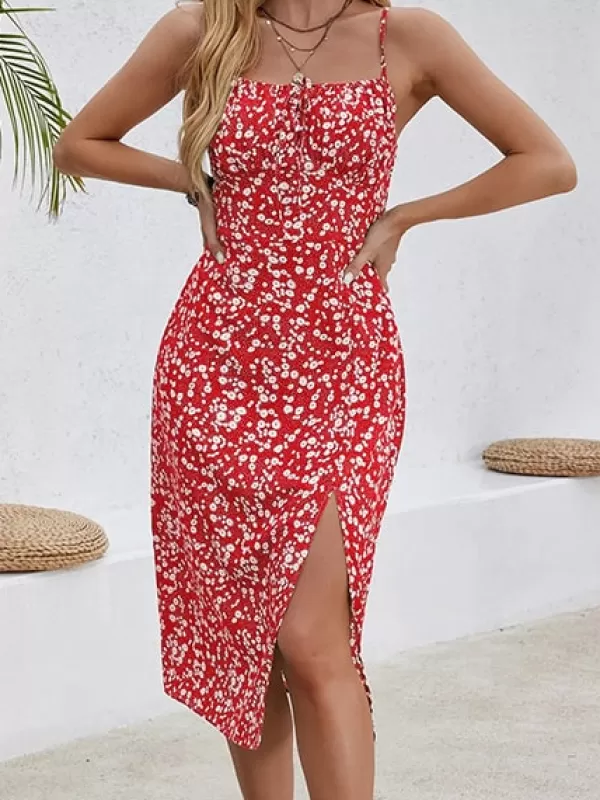 Princesse Fleurie Robe Fleurie Mi-Longue Femme New