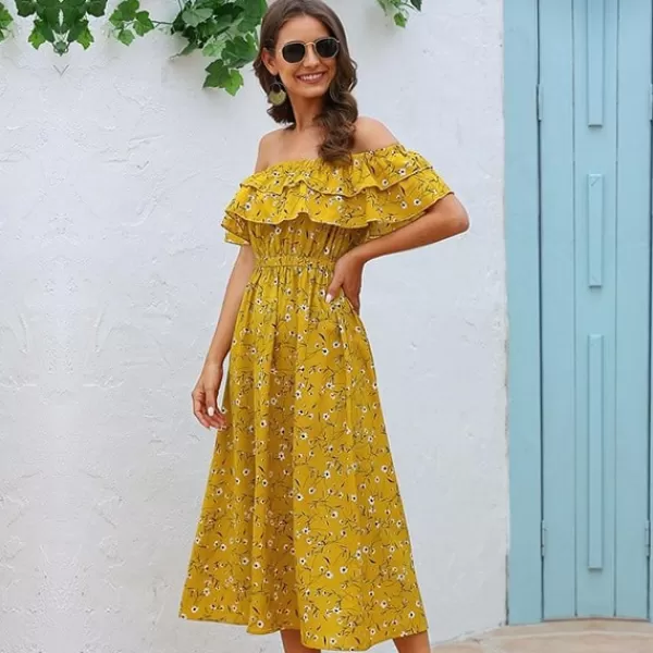 Princesse Fleurie Robe Longue Fleurie Jaune Fashion