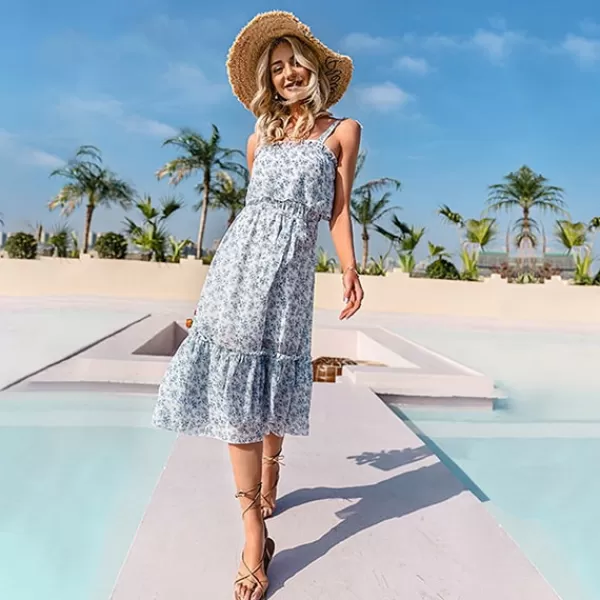 Princesse Fleurie Robe Midi Fleurie Fluide Cheap