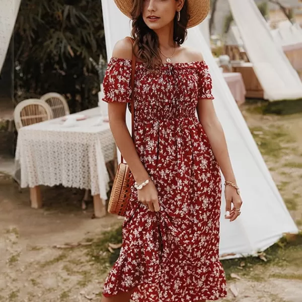 Princesse Fleurie Robe Mi-longue Fleurie Bohème Outlet
