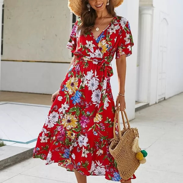 Princesse Fleurie Robe Rouge Fleurie Cache Coeur Best Sale