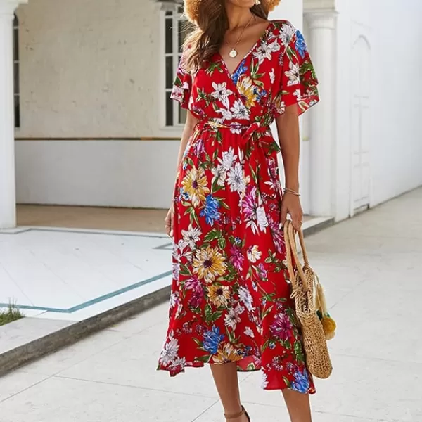 Princesse Fleurie Robe Rouge Fleurie Cache Coeur Best Sale