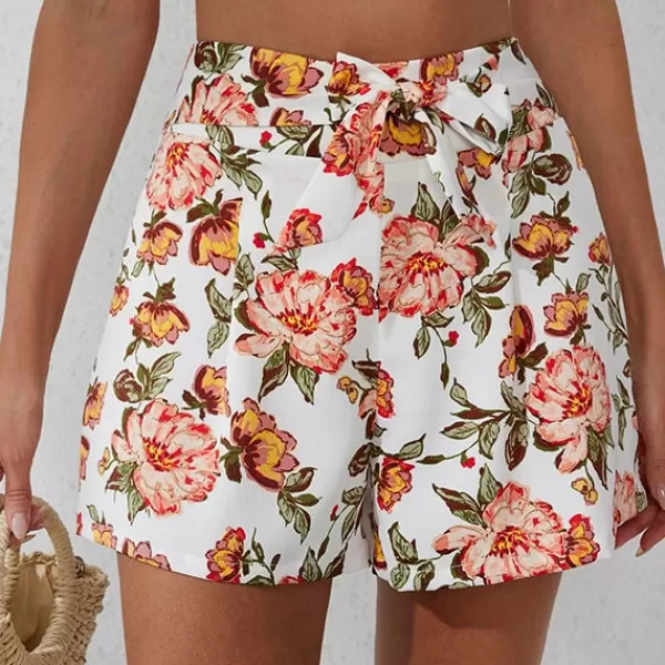 Princesse Fleurie Short Blanc Imprimé Fleuri Flash Sale