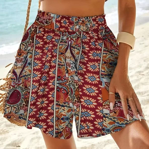 Princesse Fleurie Short Motifs Ethniques Fleuris Discount