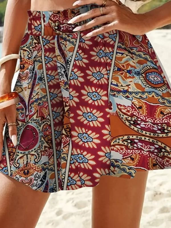 Princesse Fleurie Short Motifs Ethniques Fleuris Discount