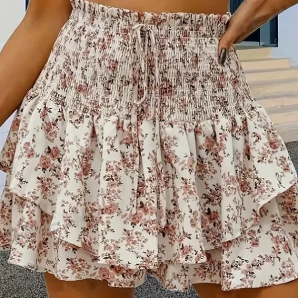 Princesse Fleurie Short Taille Haute Fleuri Best
