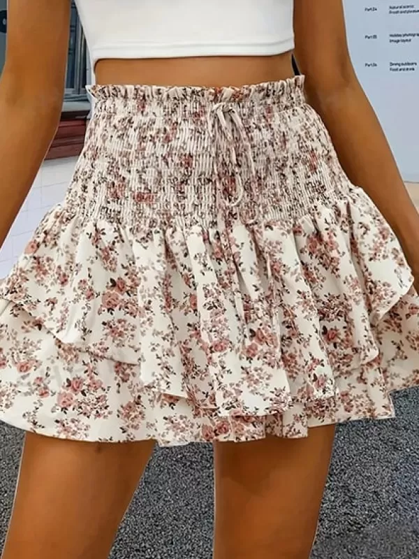 Princesse Fleurie Short Taille Haute Fleuri Best